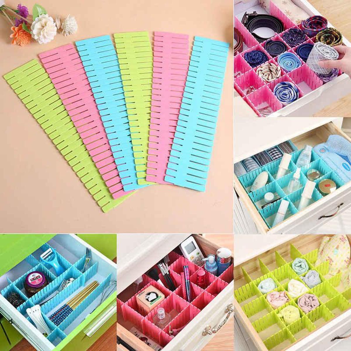 4pcs - Drawer organizing board storage box home decor wardrobe short box clothes dividers plastic box for storage adjustable Drawer Organizer Board St - Oshi.pk - Buy & Sell Online