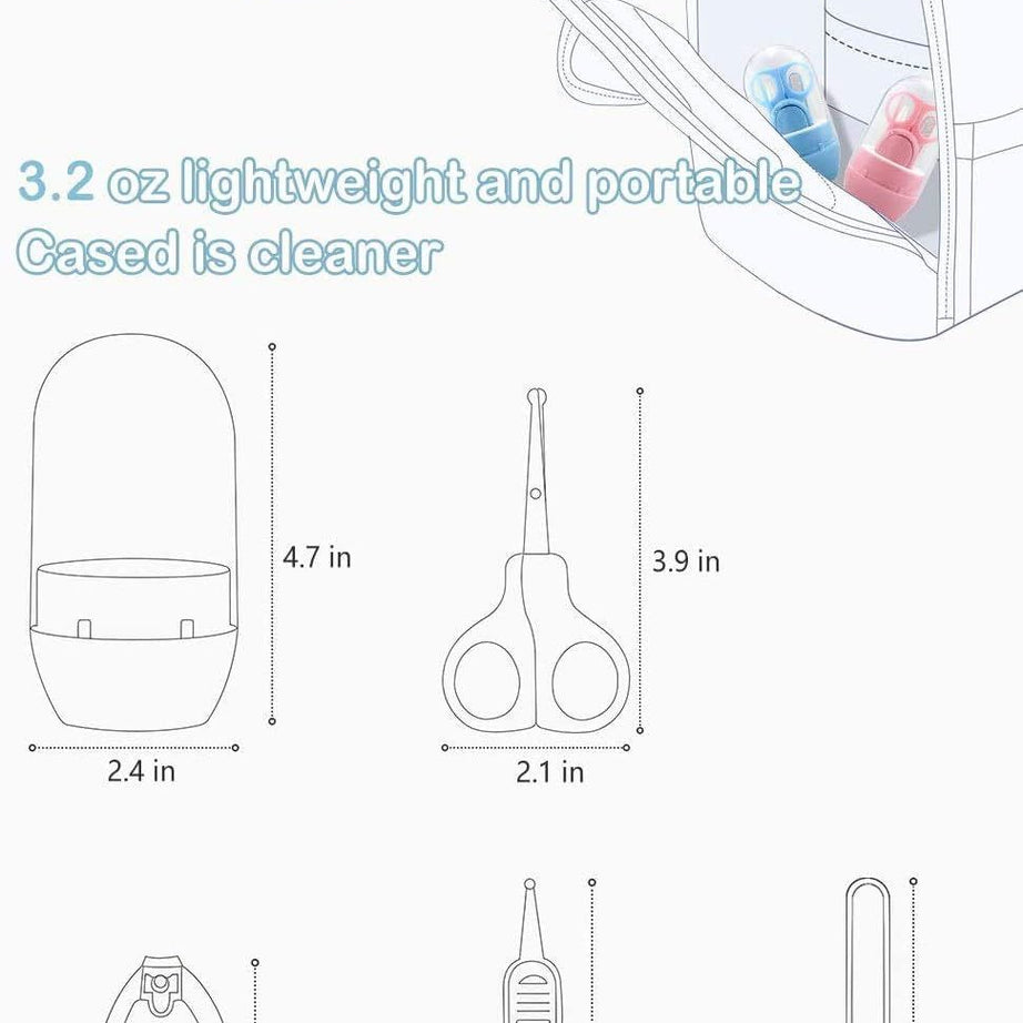 4Pcs Baby Manicure Set Safety Care Nail Trimmer Clipper Scissor Cutter Tool Baby Infant Nail Kit Clipper Trimmer Scissor File Nasal Tweezer Grooming - Oshi.pk - Buy & Sell Online