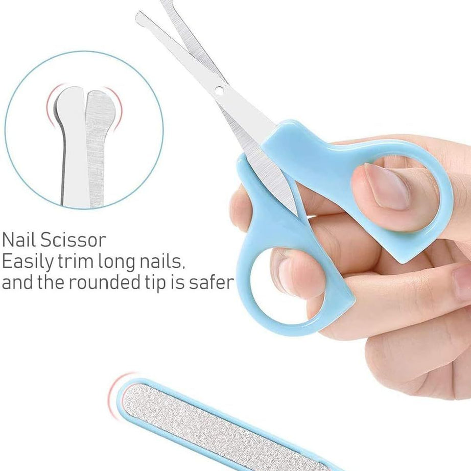4Pcs Baby Manicure Set Safety Care Nail Trimmer Clipper Scissor Cutter Tool Baby Infant Nail Kit Clipper Trimmer Scissor File Nasal Tweezer Grooming - Oshi.pk - Buy & Sell Online