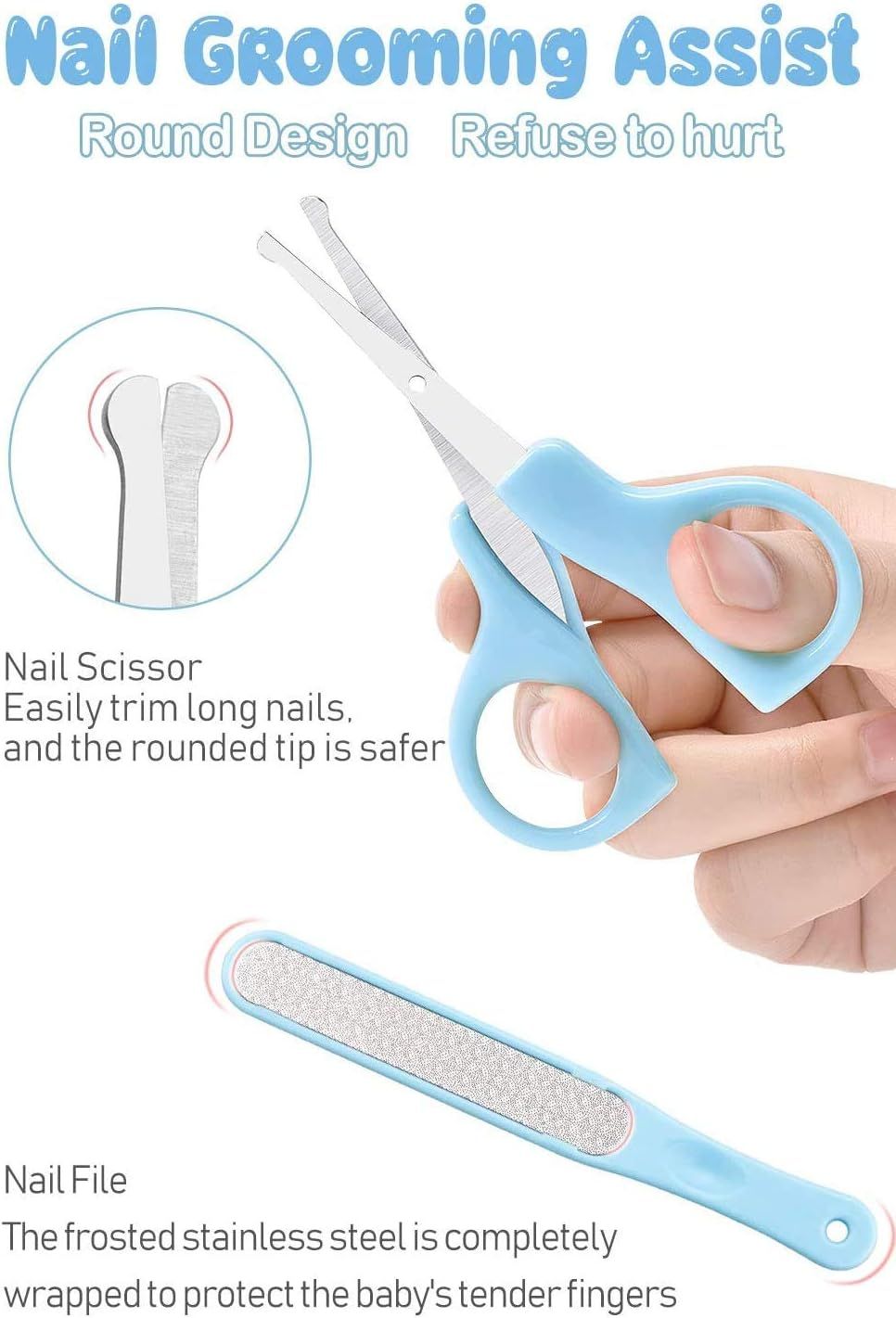4Pcs Baby Manicure Set Safety Care Nail Trimmer Clipper Scissor Cutter Tool Baby Infant Nail Kit Clipper Trimmer Scissor File Nasal Tweezer Grooming - Oshi.pk - Buy & Sell Online