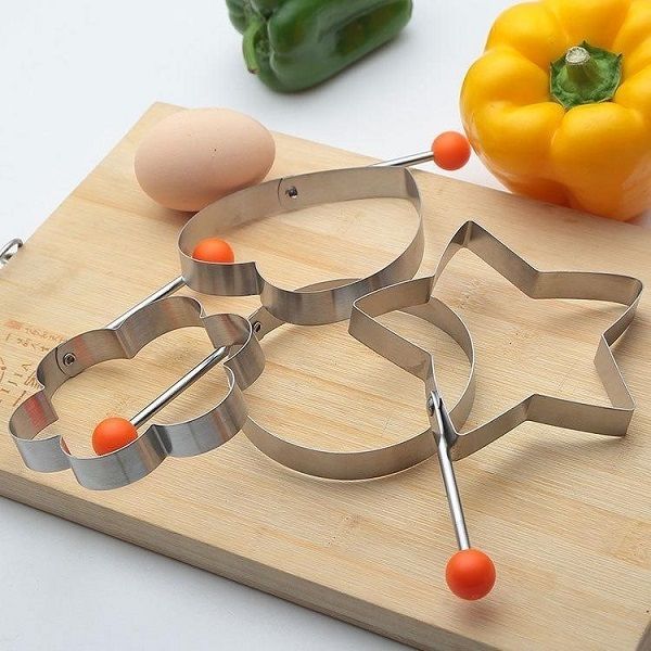 4PCS Stainless Steel Fried Egg Mold Star Heart Round Plum Flower Ring Pancake Mould - Oshi.pk - Buy & Sell Online