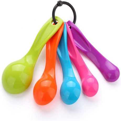 5 in 1 Colorful Plastic Tea Flour Coffee Measuring Spoons - Oshi.pk - Buy & Sell Online