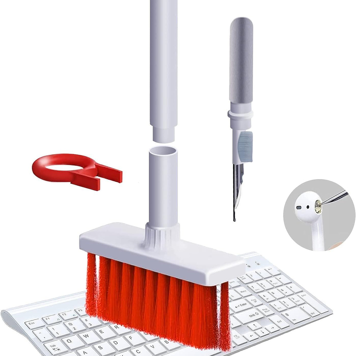 5 in 1 Computer Keyboard Cleaner Brush Kit Earphone Cleaning Pen For Headset Keyboard Cleaning Tools Cleaner Key Puller Kit Portable Multifunctional C - Oshi.pk - Buy & Sell Online