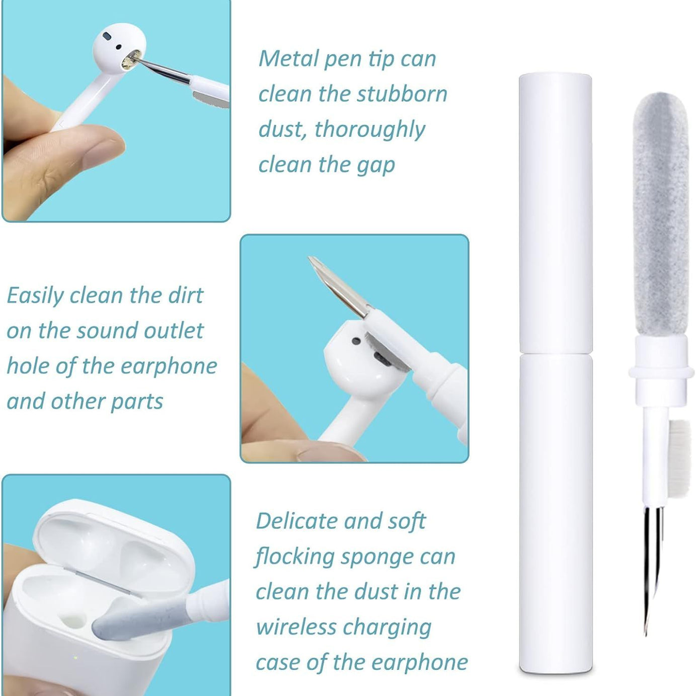 5 in 1 Computer Keyboard Cleaner Brush Kit Earphone Cleaning Pen For Headset Keyboard Cleaning Tools Cleaner Key Puller Kit Portable Multifunctional C - Oshi.pk - Buy & Sell Online