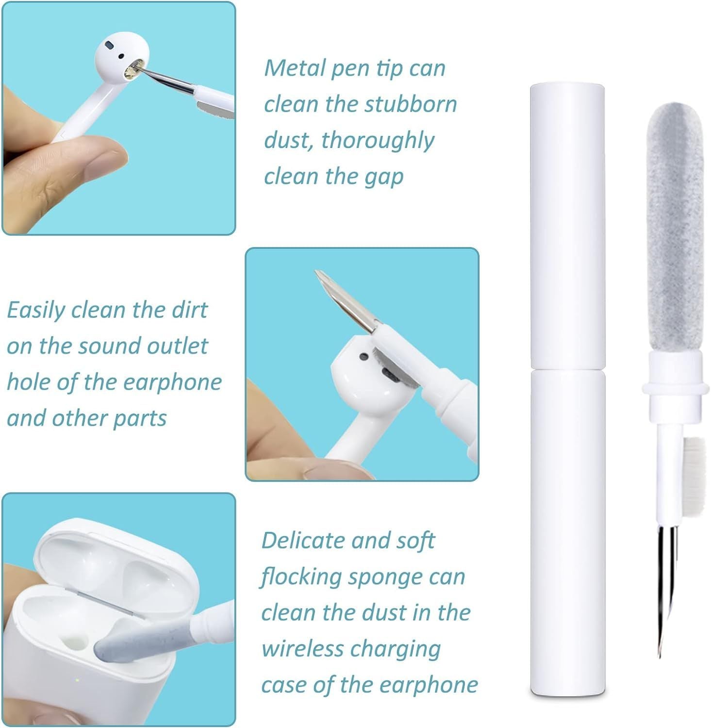 5 in 1 Computer Keyboard Cleaner Brush Kit Earphone Cleaning Pen For Headset Keyboard Cleaning Tools Cleaner Key Puller Kit Portable Multifunctional C - Oshi.pk - Buy & Sell Online