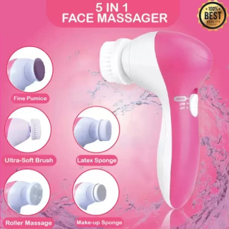 5 In 1 Face Massager Facial Cleanser Skin Care Treatment - Oshi.pk - Buy & Sell Online