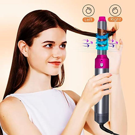5 in 1 Hair Styler, Blow Dryer Brush, Hair Dryer Brush Negative Ionic Electric, Hair Wrap Hair Styler Detachable Brush Heads Comb for Straightening - Oshi.pk - Buy & Sell Online