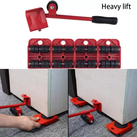 (5 in 1) Heavy Furniture Move Tool Transport Lifter Shifter Moving Kit Slider Remover Rolling Wheel Corner Mover Set For Moving House Cabinet Sofa Bed - Oshi.pk - Buy & Sell Online