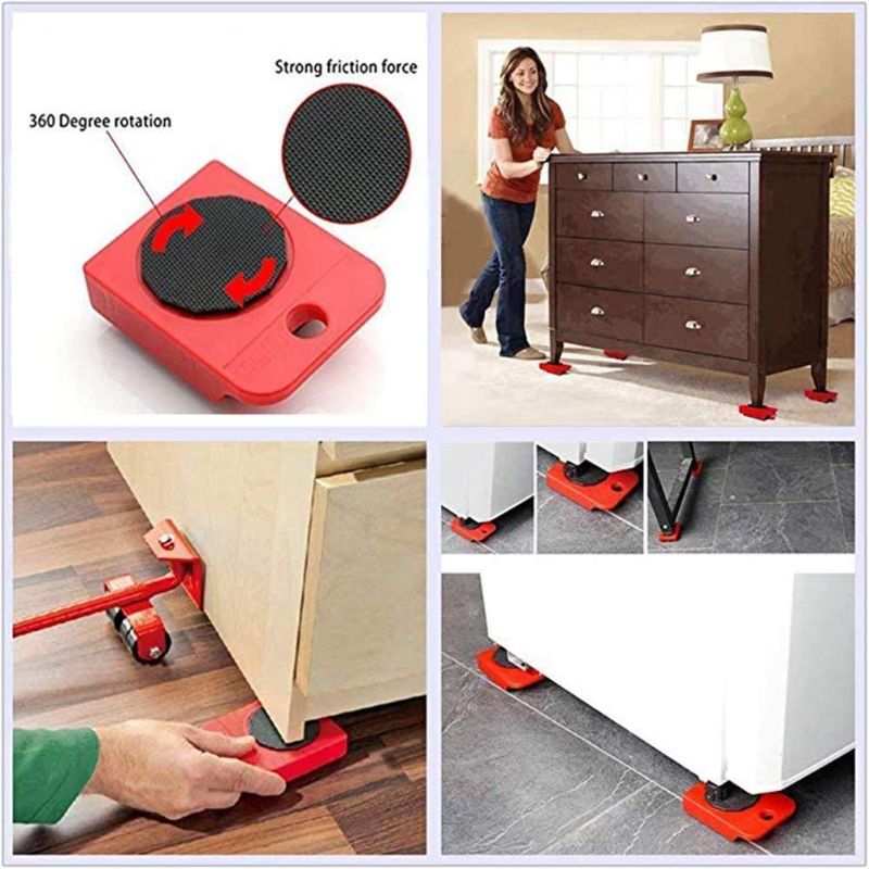 5 in 1 Heavy Furniture Move Tool Transport Lifter Shifter Moving Kit Slider Remover Rolling Wheel Corner Mover Set For Moving House Cabinet Sofa Bed - Oshi.pk - Buy & Sell Online