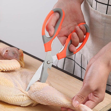 5 in 1 Kitchen Shears Household Barbecue Scissors Poultry Shears Food Cooking Scissors All Purpose Stainless Steel Utility Scissors - Oshi.pk - Buy & Sell Online
