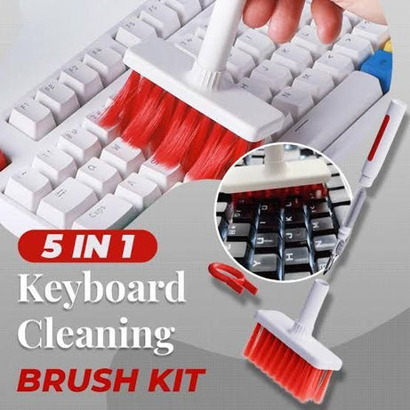 5 In 1 Multi Function Cleaning Tools Kit For Keyboard Earphone Cleaner Soft High Density Brush Set - Oshi.pk - Buy & Sell Online