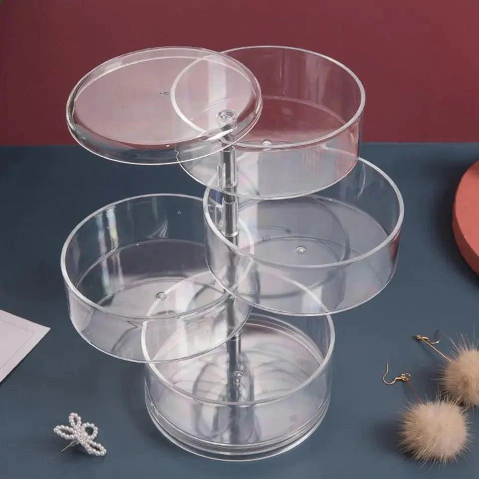 5 Layer Transparent Rotating Jewelry Box - Oshi.pk - Buy & Sell Online