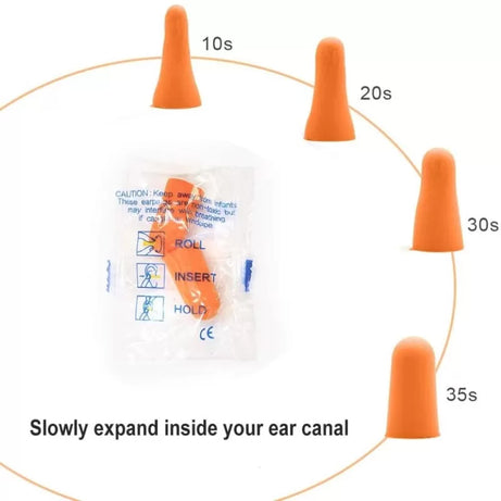 5 Pairs Foam Ear Plug Relax Sleep Ear Plug Reusable Anti Noise Reduction Soft Earplugs For Sleeping Ear Protection For Airplane Travel Work & Sleep - Oshi.pk - Buy & Sell Online