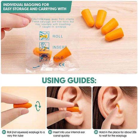 5 Pairs Foam Ear Plug Relax Sleep Ear Plug Reusable Anti Noise Reduction Soft Earplugs For Sleeping Ear Protection For Airplane Travel Work & Sleep - Oshi.pk - Buy & Sell Online