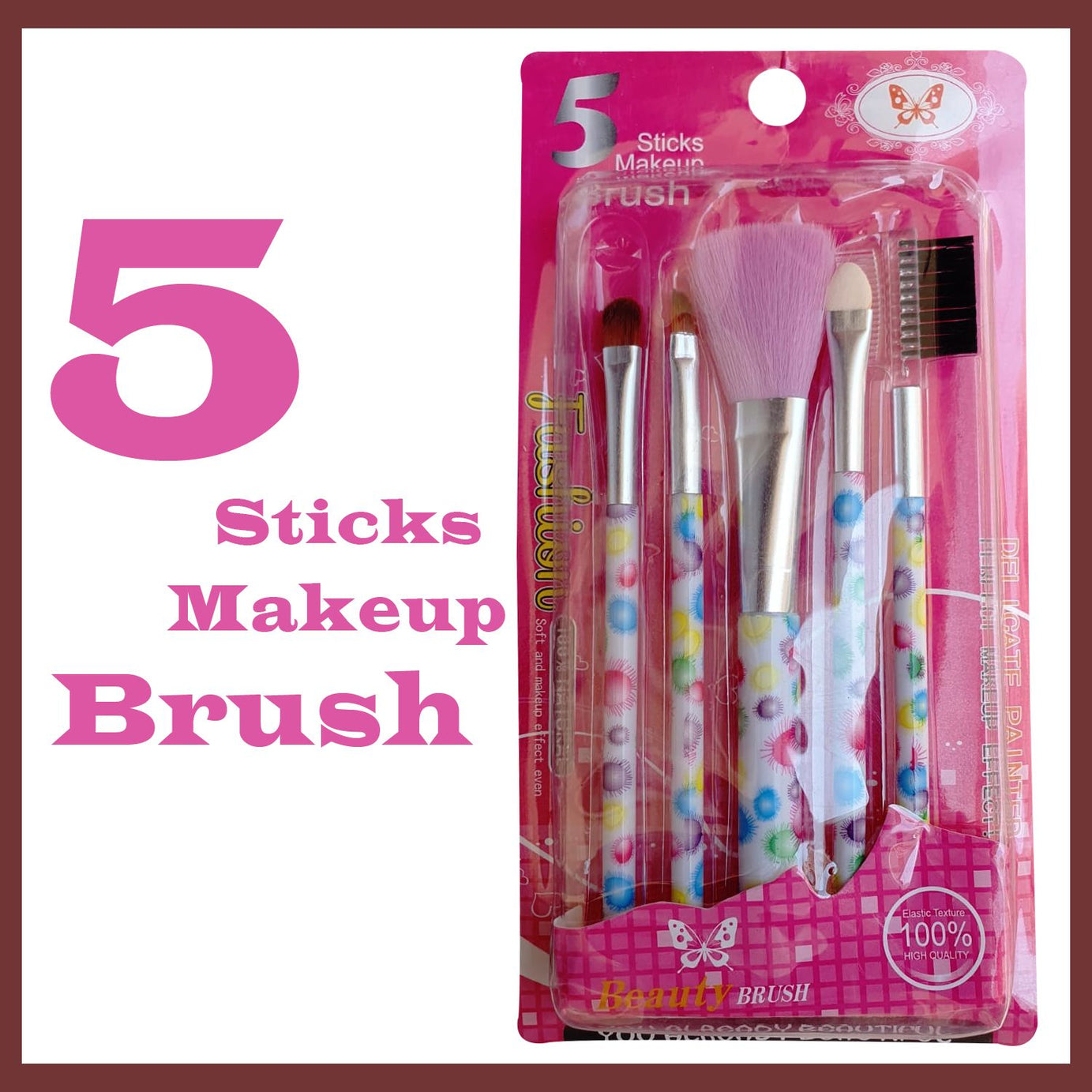 5-Piece Makeup Brush Set: Perfect for a Flawless Look! - Oshi.pk - Buy & Sell Online