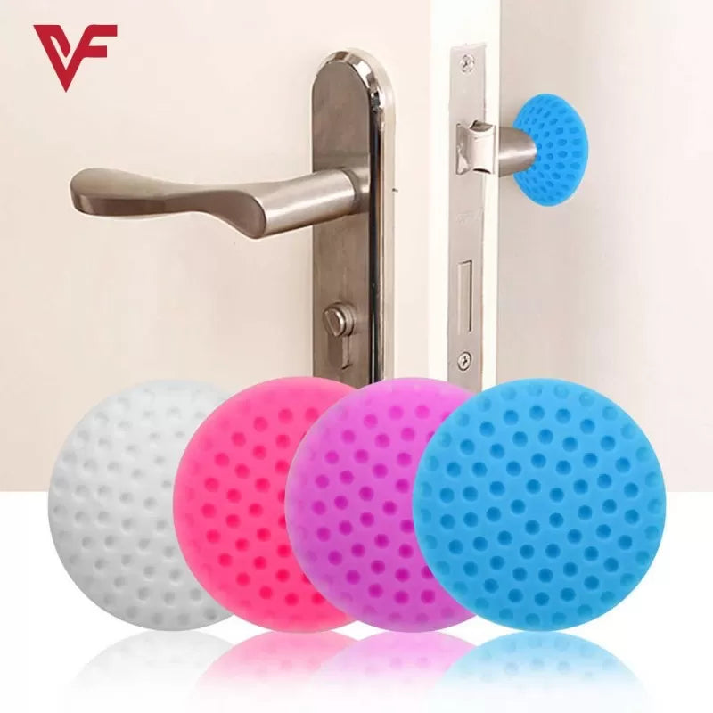 5 Self Adhesive Rubber Door Buffer Wall Protectors Door Handle Bumpers For Door Stopper Doorstop Handle Door Lock Protective Pad - Oshi.pk - Buy & Sell Online