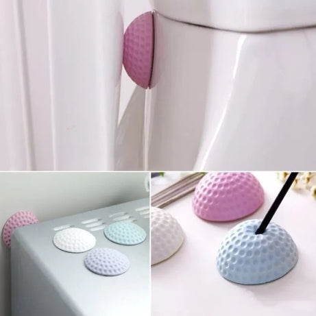 5 Self Adhesive Rubber Door Buffer Wall Protectors Door Handle Bumpers For Door Stopper Doorstop Handle Door Lock Protective Pad - Oshi.pk - Buy & Sell Online