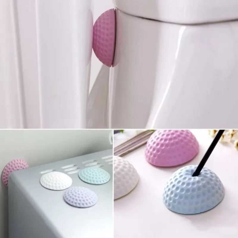 5 Self Adhesive Rubber Door Buffer Wall Protectors Door Handle Bumpers For Door Stopper Doorstop Handle Door Lock Protective Pad - Oshi.pk - Buy & Sell Online