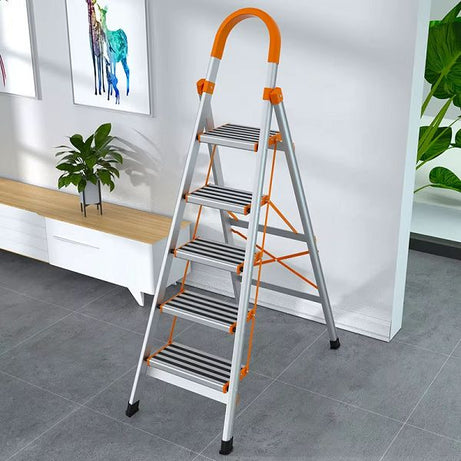 5 Step Aluminium Folding Ladder Stool Stepladders - Oshi.pk - Buy & Sell Online