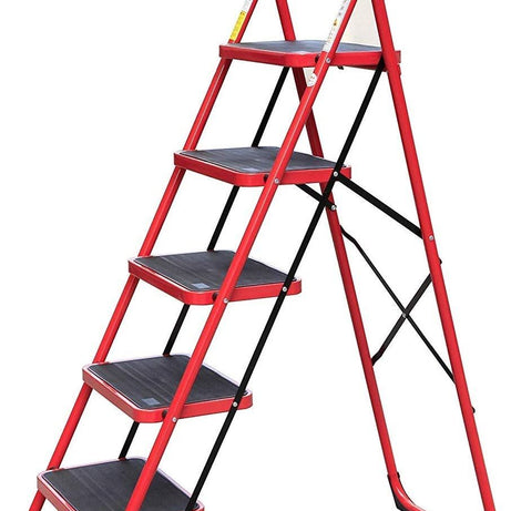 5 Step Iron Folding Ladder Stool Stepladders - Oshi.pk - Buy & Sell Online