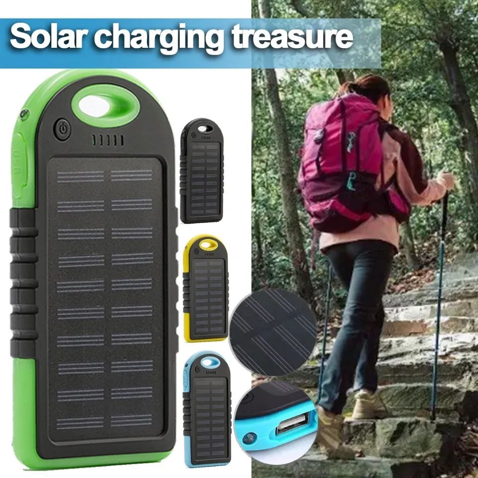5000mAh Polymer Battery Solar Power Bank Waterproof Solar Camping Portable Mobile Phone Charging Station - Oshi.pk - Buy & Sell Online