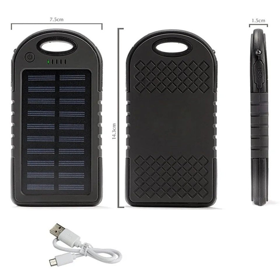 5000mAh Polymer Battery Solar Power Bank Waterproof Solar Camping Portable Mobile Phone Charging Station - Oshi.pk - Buy & Sell Online