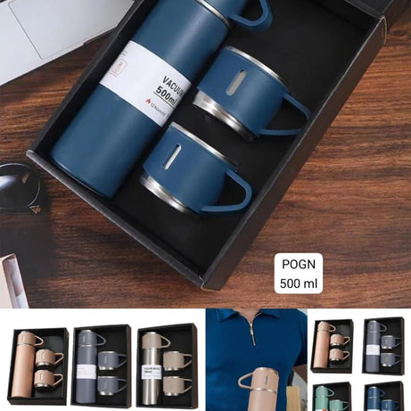 500Ml Bullet Thermos Bottle Set Double-Layer Stainless Steel Vacuum Flask Travel Water Bottle Business Tea Cup - Oshi.pk - Buy & Sell Online