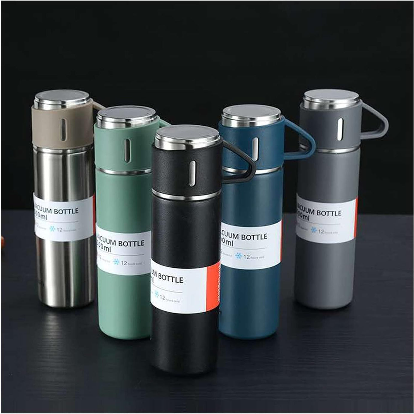 500Ml Bullet Thermos Bottle Set Double-Layer Stainless Steel Vacuum Flask Travel Water Bottle Business Tea Cup - Oshi.pk - Buy & Sell Online