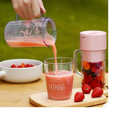 500ml Portable Juicer With Straw USB Electric Stainless Steel Fruit Juicer Cup Extractor Blender Juice Maker Machine For Kitchen - Oshi.pk - Buy & Sell Online