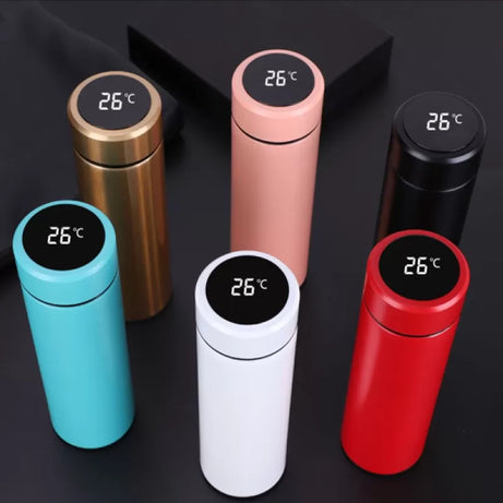 500ML Smart Thermos Water Bottle Led Digital Temperature Display Stainless Steel Coffee Thermal Mugs Intelligent Insulation Cups - Temperature Bottle - Oshi.pk - Buy & Sell Online