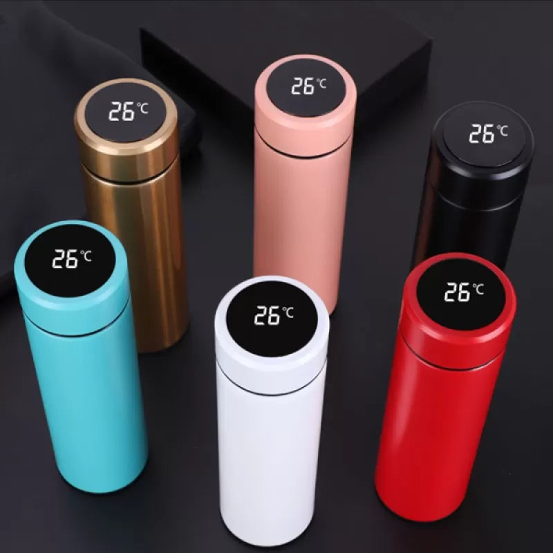 500ML Smart Thermos Water Bottle Led Digital Temperature Display Stainless Steel Coffee Thermal Mugs Intelligent Insulation Cups - Temperature Bottle - Oshi.pk - Buy & Sell Online