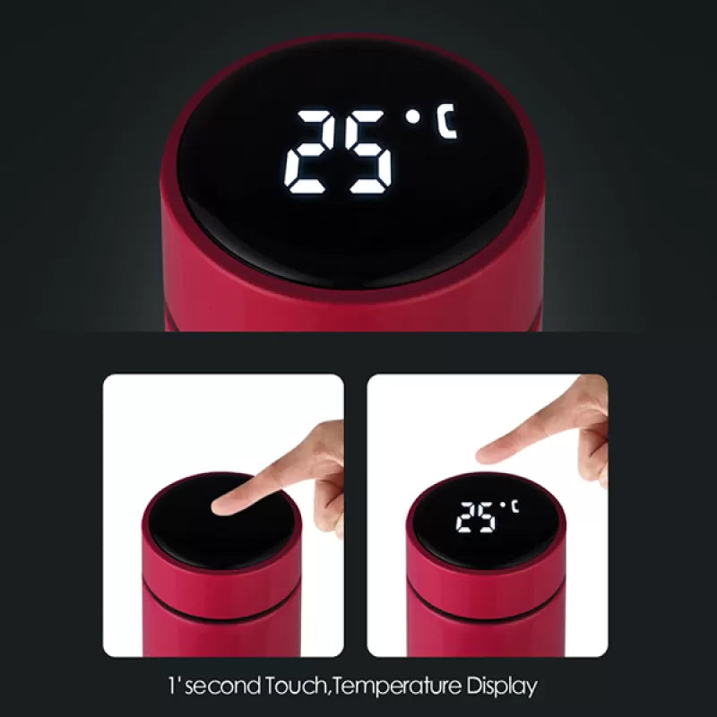 500ML Smart Thermos Water Bottle Led Digital Temperature Display Stainless Steel Coffee Thermal Mugs Intelligent Insulation Cups - Temperature Bottle - Oshi.pk - Buy & Sell Online