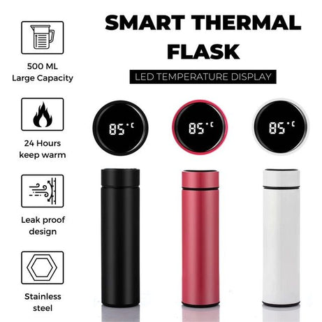 500ML Smart Thermos Water Bottle Led Digital Temperature Display Stainless Steel Coffee Thermal Mugs Intelligent Insulation Cups - Oshi.pk - Buy & Sell Online