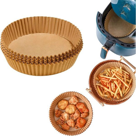 50pcs Air Fryer Paper Liners Baking Parchment Disposable Round - Oshi.pk - Buy & Sell Online