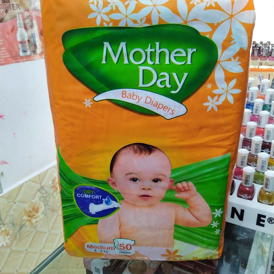 50PCS BABY PAMPER HIGH QUALITY MOTHER DAY DIAPERS MEDIUM 4-9kg 50 DIAPERS No 3 - Oshi.pk - Buy & Sell Online