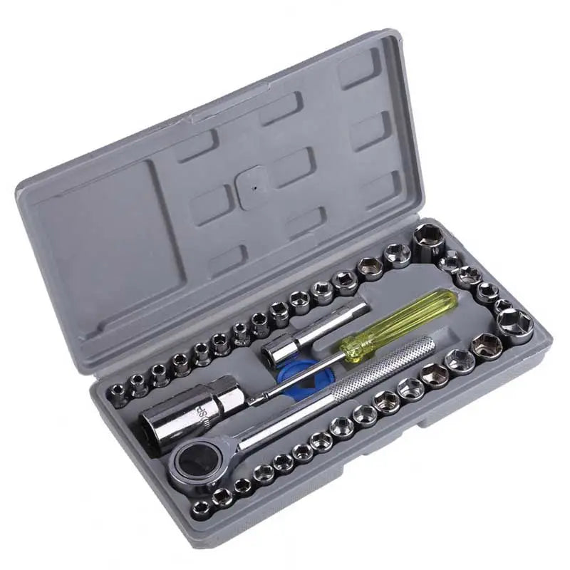 Pack of 3 Tool Kits: Aiwa 40 Pcs Wrench Toll Kit + 45 In 1 Professional Hardware Tools + 2 Snap n Grip Tools - Oshi.pk - Buy & Sell Online