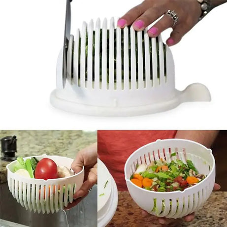 60 Second Salad Maker Cutter Bowl Salad Cutter Chopper - Healthy, Fresh Salads Made Easy! - Oshi.pk - Buy & Sell Online
