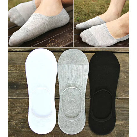 Mens Cotton Low Cut Loafer Liner Non Slip Socks (Pack of 6) - Oshi.pk - Buy & Sell Online