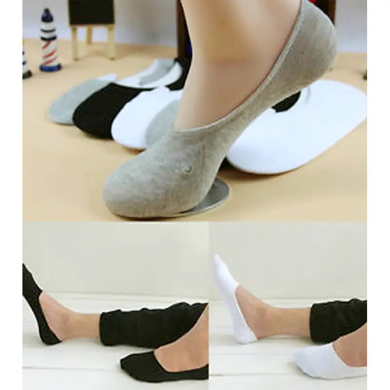 Mens Cotton Low Cut Loafer Liner Non Slip Socks (Pack of 6) - Oshi.pk - Buy & Sell Online