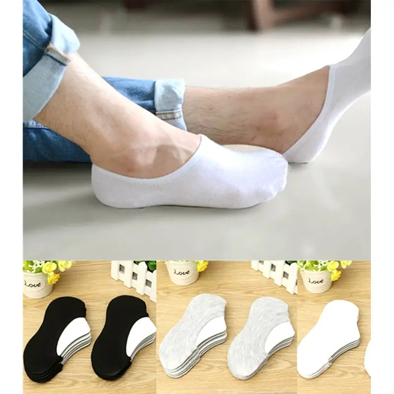 Mens Cotton Low Cut Loafer Liner Non Slip Socks (Pack of 6) - Oshi.pk - Buy & Sell Online