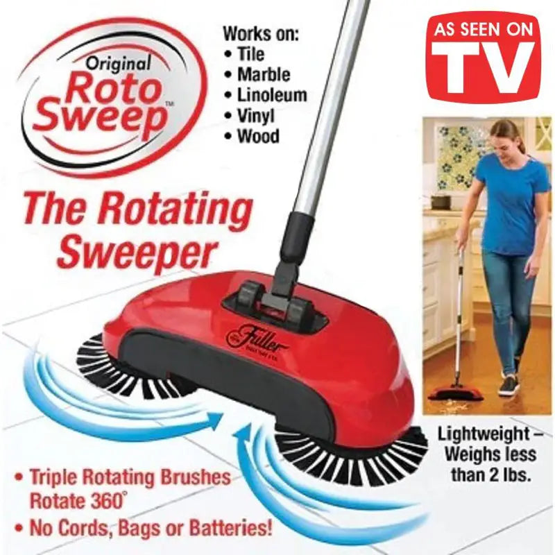 Sweep Drag All - In - One No Electricity Spin Broom Vacuum Cleaner 360 Sweep The Floor Machine - Oshi.pk - Buy & Sell Online