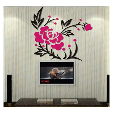 Flower Peony DIY 3D 2mm Acrylic Wall Art (48x48 inches) - Oshi.pk - Buy & Sell Online