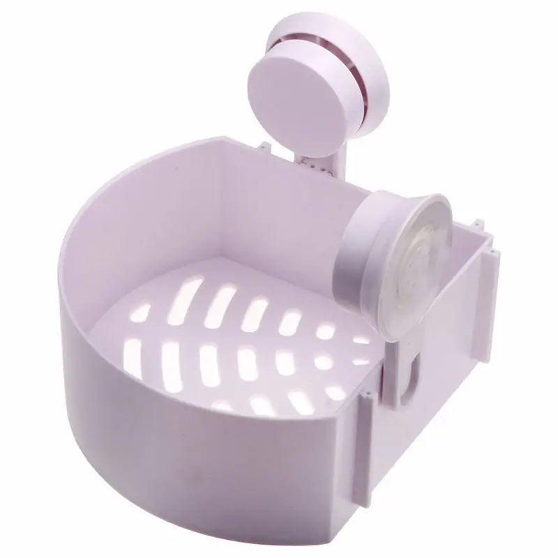 New Lovely Bathroom Corner Storage Rack Organizer Shower Wall Shelf with Suction Cup - Oshi.pk - Buy & Sell Online