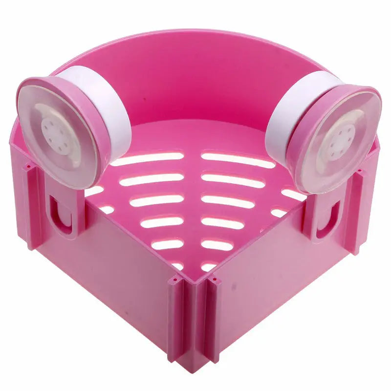 New Lovely Bathroom Corner Storage Rack Organizer Shower Wall Shelf with Suction Cup - Oshi.pk - Buy & Sell Online