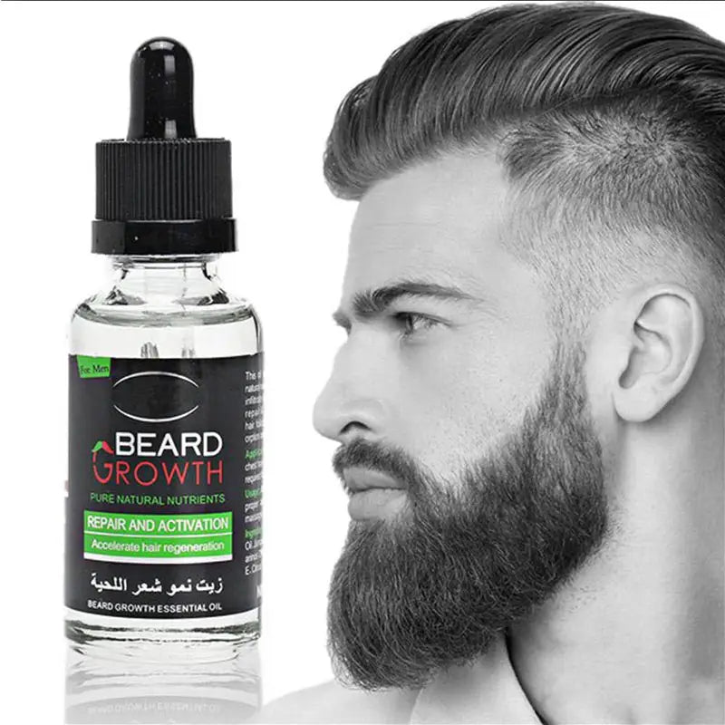 Hair & Beard Growth Essential Oil Enhance Facial Whiskers Nutrition Moustache (Pack of 2) - Oshi.pk - Buy & Sell Online