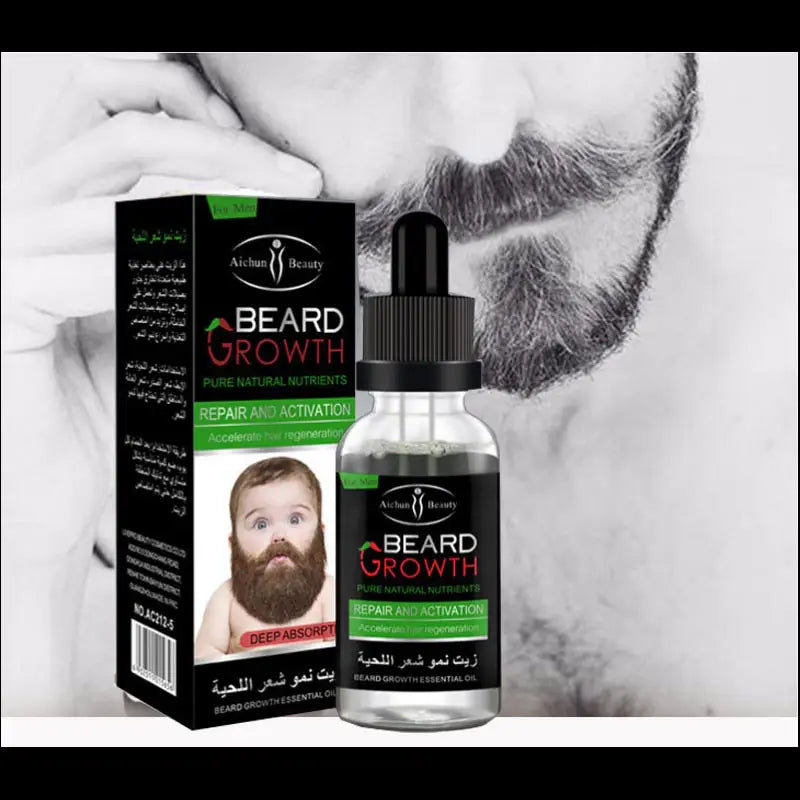 Hair & Beard Growth Essential Oil Enhance Facial Whiskers Nutrition Moustache (Pack of 2) - Oshi.pk - Buy & Sell Online