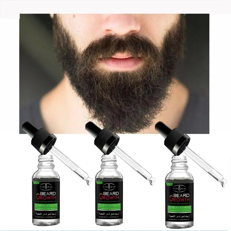 Hair & Beard Growth Essential Oil Enhance Facial Whiskers Nutrition Moustache (Pack of 2) - Oshi.pk - Buy & Sell Online