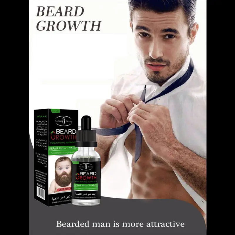 Hair & Beard Growth Essential Oil Enhance Facial Whiskers Nutrition Moustache (Pack of 2) - Oshi.pk - Buy & Sell Online