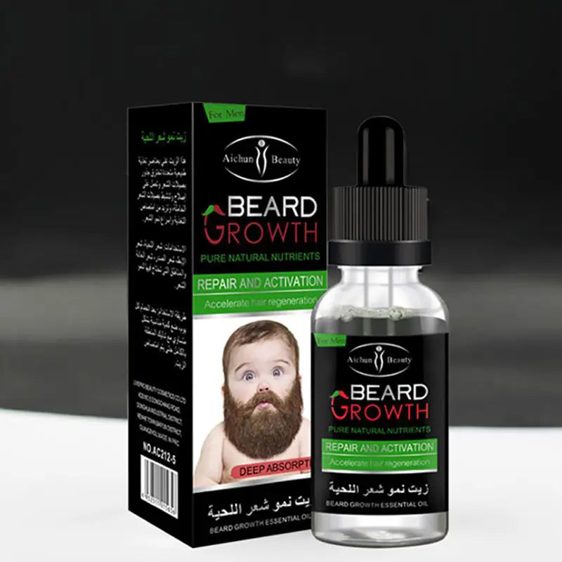Hair & Beard Growth Essential Oil Enhance Facial Whiskers Nutrition Moustache (Pack of 2) - Oshi.pk - Buy & Sell Online