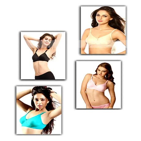 Comfortable Cotton Bras (Pack of 4) - Oshi.pk - Buy & Sell Online